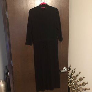 Long black comfortable designer dress